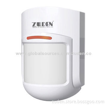 Wireless/Wired PIR Motion Detector with Built-in Antenna, Tamper Switch/Gold Logic Control
